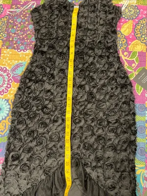 Lulu's Black Rosette Midi Dress with Tulle Ruffle Hem thumbnail 11
