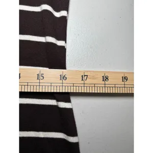 LAUREN Ralph Lauren Striped 100% Cotton Dress Large Brown White Orange‎ Trim thumbnail 7