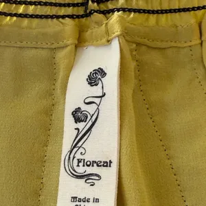 ANTHROPOLOGIE‎ FLOREAT Inky Quills Mustard Yellow Embroidered Silk Mini Dress 0 thumbnail 8