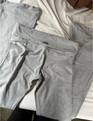 Fold Over Flare PINK Victoria's Secret Leggings thumbnail 2