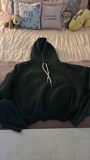 Aerie Cropped Hoodie OFFLINE (dark green) thumbnail 5