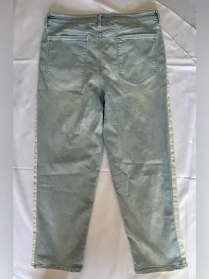 Athleta Sculpt Tek Straight Tuxedo Stripe Jeans Size 16 thumbnail 5