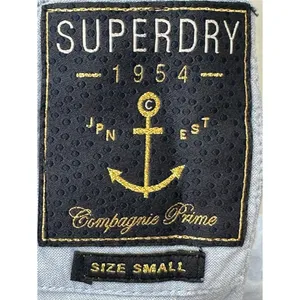 Superdry Light Blue Crochet Trim Shirt Detail 100% Cotton thumbnail 7