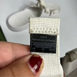 Chaco chillos slides sandals all‎ white size 10 thumbnail 8