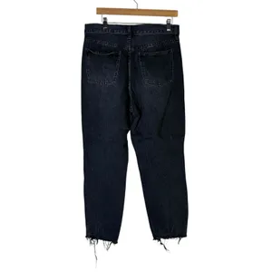 We The Free Free People High Rise Distressed Straight Leg Jeans Black Size 31 thumbnail 4