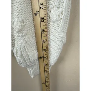 GAP Women’s Chunky Cable Pointelle Popcorn Knit Crewneck Sweater Size S Tall thumbnail 12
