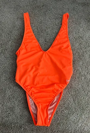One Piece Neon Orange  Swimsuit thumbnail 1