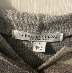 Green Envelope Camo 3/4 Sleeve Pullover with Hood thumbnail 2