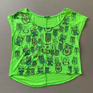 Y2K Owl Print Scoop Neck Tee thumbnail 1