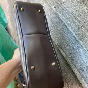 Vintage Midcentury faux leather satchel thumbnail 6