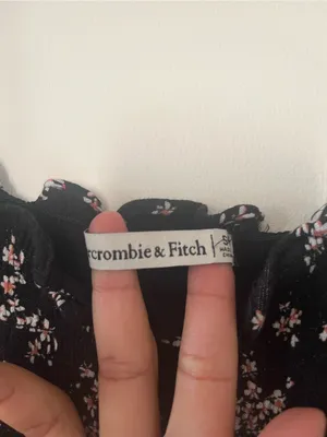 Abercrombie Black Pink Floral Smocked Mini Dress Small Dainty Romantic Feminine thumbnail 4