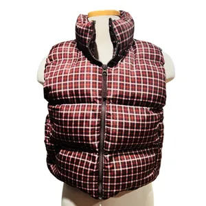 Madewell Cropped Puffer Vest in Plaid Size Medium thumbnail 5