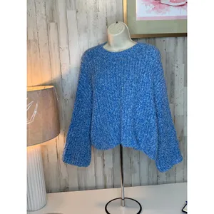 Sincerely Jules Sweater Womens Small Heathered Blue Textured Knit thumbnail 2