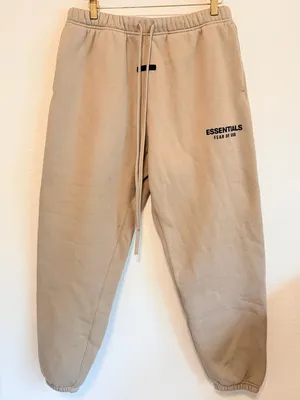 Fear of God Essential fleece Sweatpants color beige, straight leg size M Unisex thumbnail 8