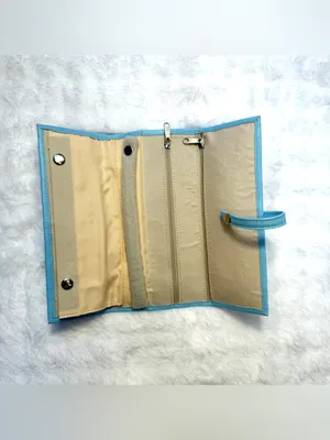 Vintage EKA Genuine Leather Travel Jewelry Roll Organizer Clutch Colombia⁠ thumbnail 4