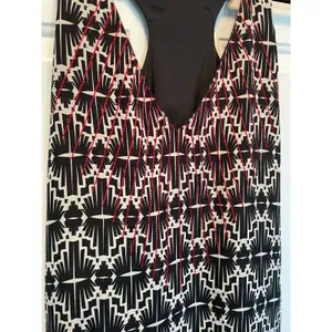 Anthropologie Chloe Oliver Embroidered Silk Geometric Shift Dress Medium thumbnail 4