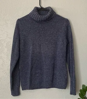 LL bean vintage blue turtle neck sweater thumbnail 1