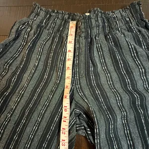 Briggs Womens‎ Linen Blend Striped Pull On Pants Black White Medium 1760053 thumbnail 4