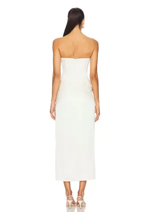 Lpa Ilaria Corset Midi Dress In Ivory thumbnail 3