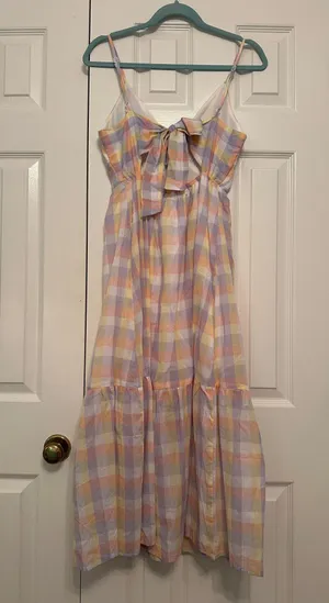 Jessica Simpson Pastel Gingham Maxi Dress thumbnail 3