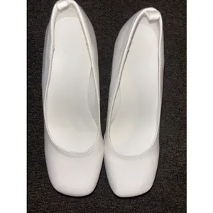 Women’s White Chunky Block High Heels Shoes Platform Shoes Pumps 8.5 thumbnail 11