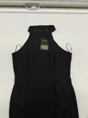 Woosea Womens Black High Neck Ruffle High Low Hem Sleeveless Maxi Dress size XL thumbnail 4