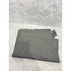 Halara Gray Oversized Fringed Scarf Soft Winter Shawl Wrap Heather Grey thumbnail 4