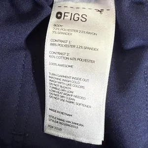 FIGS HW Zamora High Rise Jogger Scrub Pants Navy Blue Small W22SW2012 Technical thumbnail 7