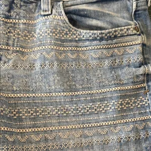 Pilcro and the Letterpress Blue Jean Shorts Classic Cutoff Style thumbnail 3