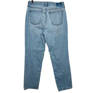 Abercrombie & Fitch Curve Love 90s Straight Mid Rise Blue Denim Jeans Size 27 4 thumbnail 2