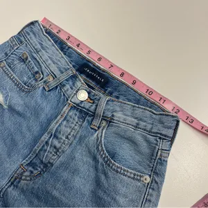 90s baggy jeans size 0 distressed multi button fly retro‎ style blue jeans teen thumbnail 4