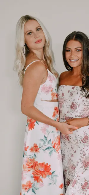 Lulus Bloom With a View WHITE Floral Print Two-Piece Maxi Dress thumbnail 1