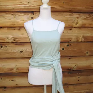 NWT Free People Light Green Wrap Tank Top thumbnail 3