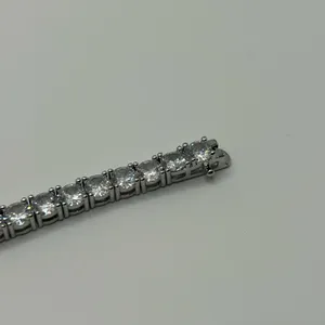 Jewelry by Lyra Moissanite Iced Out Tennis Bracelet Silver 5mm 7” Brand New VVS1 Fast Shipping thumbnail 5