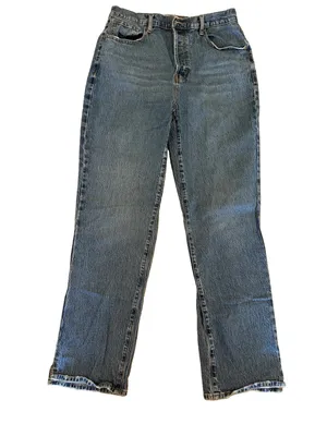 PacSun Stretch Dad Jeans Women’s Size 30/28.5" inseam Ankle Slit Button Fly EUC thumbnail 1