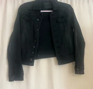 Blank NYC Black Cropped Jean Jacket thumbnail 1