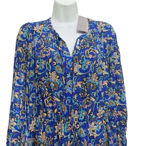 Daniel Rainn Blue Paisley Floral Tiered Mini Dress D52619GCD NWT Medium thumbnail 3