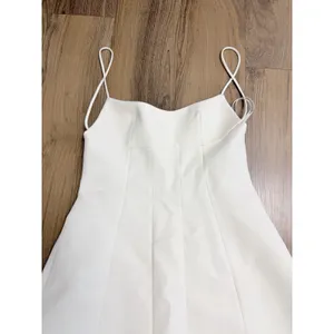 Zara White Cream Mini Dress Open Back Bachelorette Bridal Wedding Party thumbnail 3