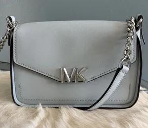 Michael Kors Sylvia Soft Sky Small Flap Leather Crossbody thumbnail 1