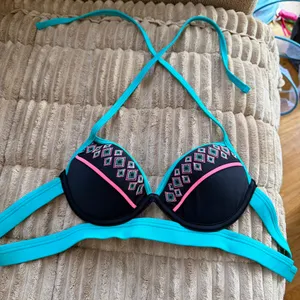 Aerie SO neon padded push up bikini top thumbnail 1
