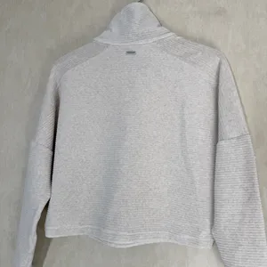 Prana Women's Organic Cotton Long Sleeve Escambia Half Zip Pullover in Cream S thumbnail 5