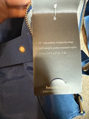 Baggallini Blue Nylon Helsinki Zipper Top Crossbody Bag thumbnail 8