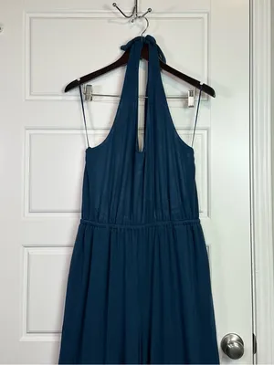 Old Navy Waist-Defined Halter Minimalist Wide Leg Relaxed Fit Jumpsuit Size L thumbnail 3