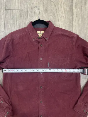 Woolrich Burgundy Faded Button Up Shirt Men’s M Vintage Feel thumbnail 7