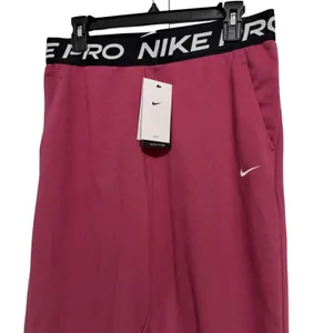 Nike Pro‎ Kids XL High Rise Full Length Fleece Jogger Pants Pink HV0289 NWT thumbnail 6