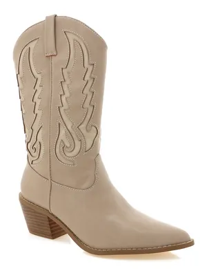 Billini Norva Western Cowboy Boots Blush Cream Size 10 Pointed Toe Mid-Calf thumbnail 5