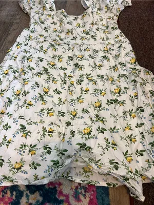 Faithfull the Brand Women's Eldora Printed Mini Dress White Yellow Size small thumbnail 13