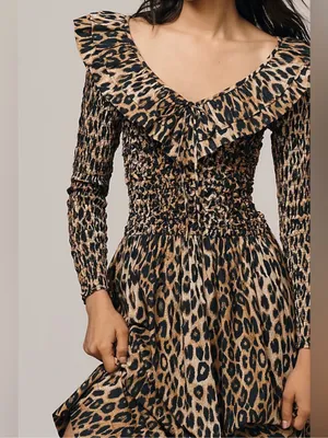 Damson Madder Harper Smocked Long Sleeve Midi Dress thumbnail 2