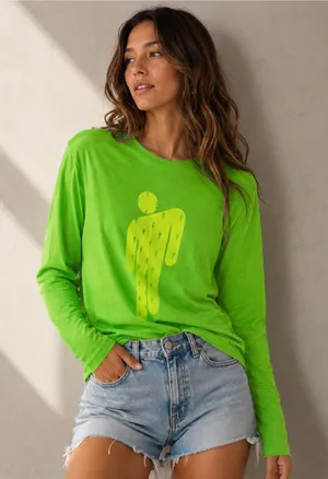 Billie Eilish Neon Green Blohsh Official Concert MerchUnisex Long Sleeve Top‎ thumbnail 1