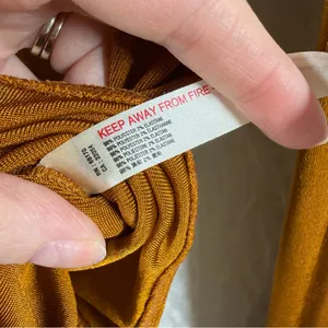 Free People‎ Intimately Orange Gold Turtleneck Bring It Back Bodysuit thumbnail 3